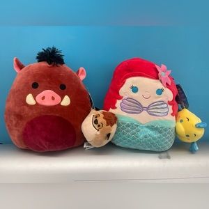 ❤️ Bundle NWT 10” Pumbaa & Timon + 10” Ariel & Flounder 🔥